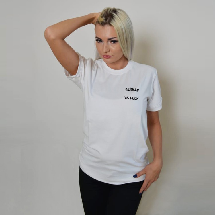 GERMAN AS FUCK T-SHIRT – WHITE