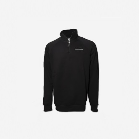 HOME IS HAMBURG -MINIMALIST 1/4 ZIP – BLACK