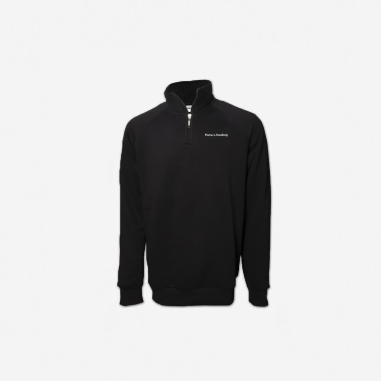 HOME IS HAMBURG -MINIMALIST 1/4 ZIP – BLACK